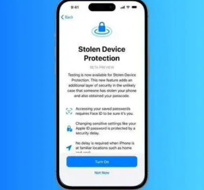 来凤苹果授权维修店分享被盗设备保护功能开启方法 