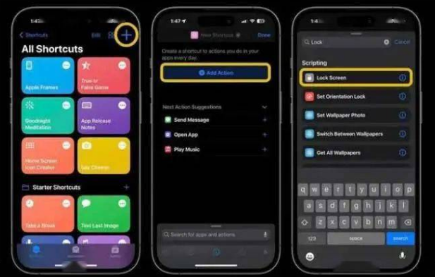 来凤苹果14锁屏维修店分享iPhone14升级iOS16.4后如何创建锁屏快捷方式 