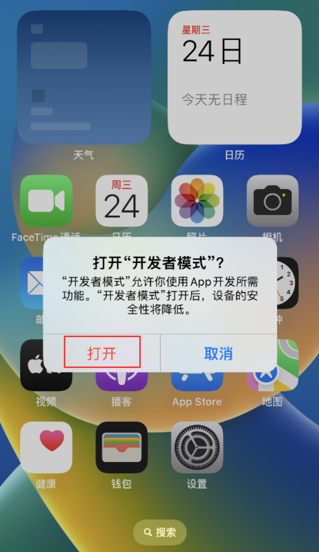 来凤苹果手机维修分享如何打开开发者模式 