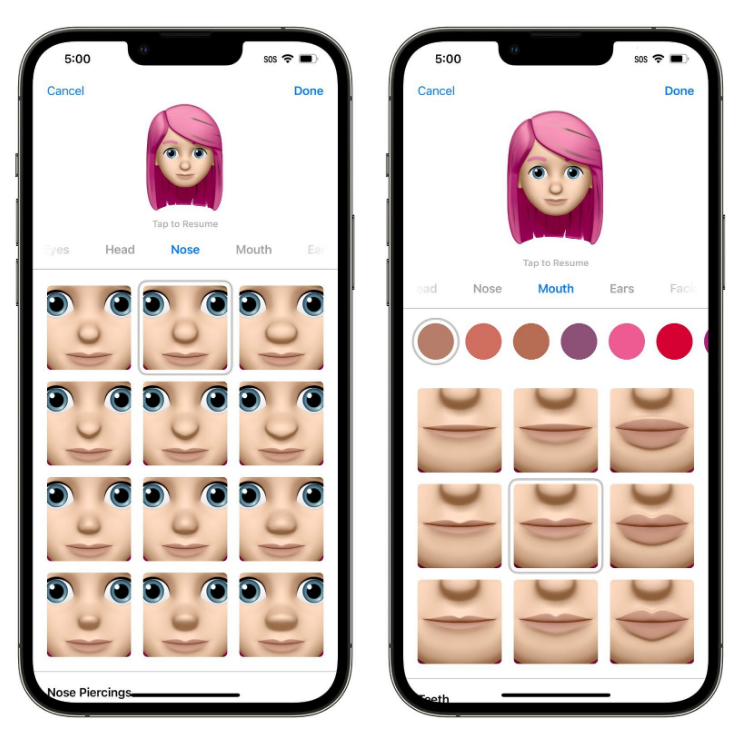 来凤苹果手机维修分享​iOS 16中的拟我表情有了哪些变化和升级 